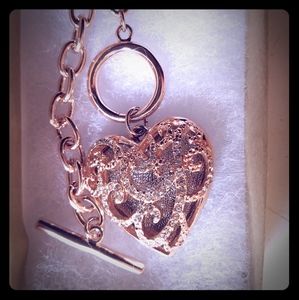 Rose gold heart necklace